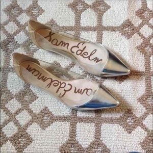 Gold and transparent flats